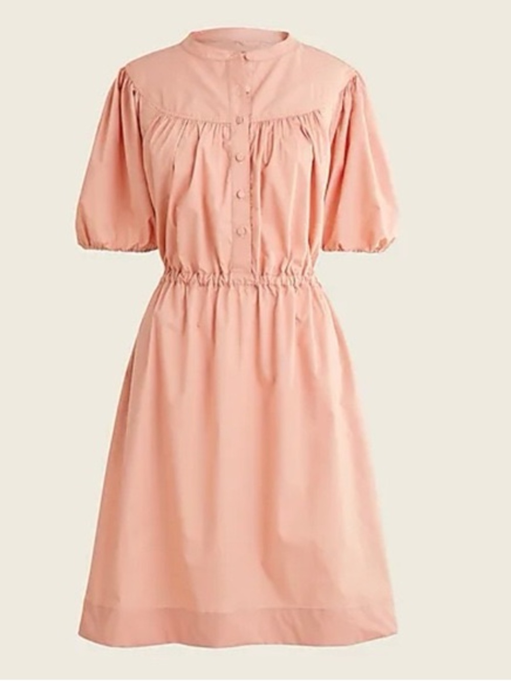J.Crew Puff-Sleeve Cotton Poplin Shirtdress